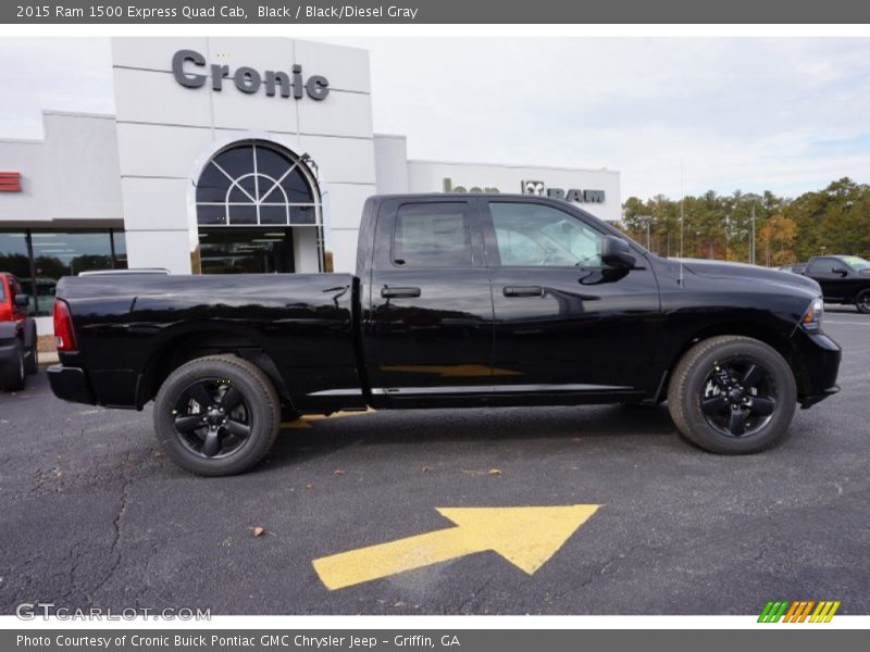 Black / Black/Diesel Gray 2015 Ram 1500 Express Quad Cab