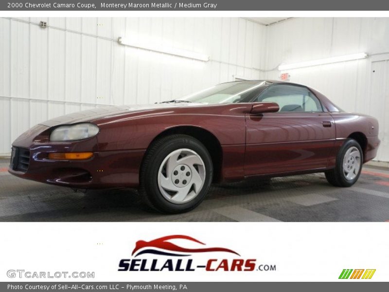Monterey Maroon Metallic / Medium Gray 2000 Chevrolet Camaro Coupe