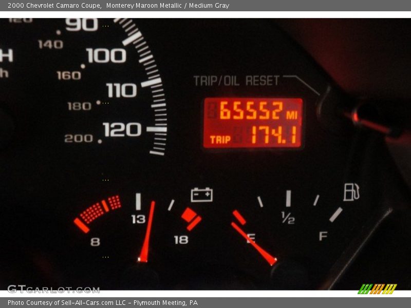 Monterey Maroon Metallic / Medium Gray 2000 Chevrolet Camaro Coupe