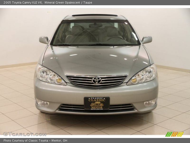 Mineral Green Opalescent / Taupe 2005 Toyota Camry XLE V6