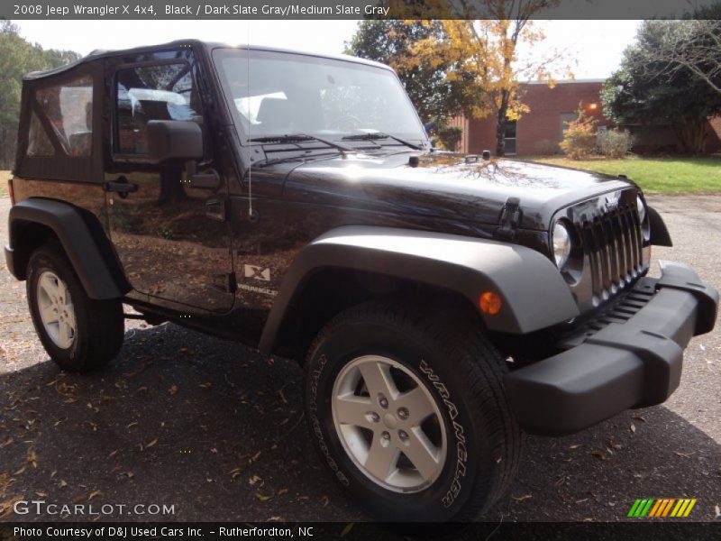 Black / Dark Slate Gray/Medium Slate Gray 2008 Jeep Wrangler X 4x4