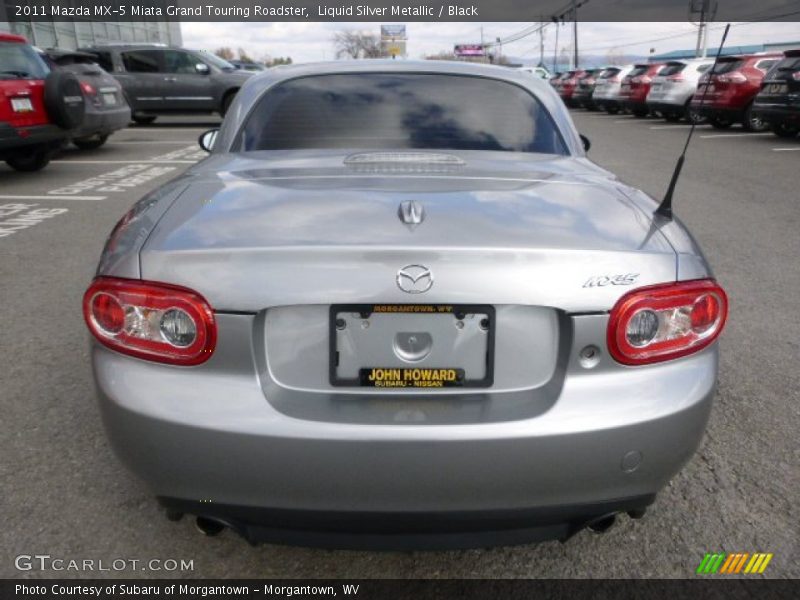 Liquid Silver Metallic / Black 2011 Mazda MX-5 Miata Grand Touring Roadster