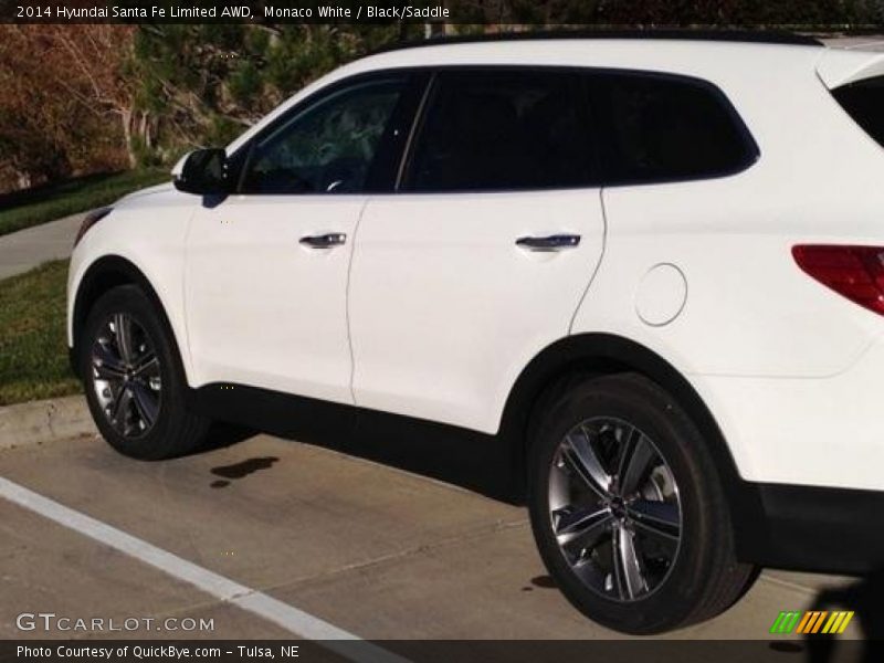 Monaco White / Black/Saddle 2014 Hyundai Santa Fe Limited AWD