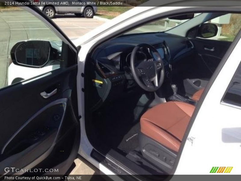 Monaco White / Black/Saddle 2014 Hyundai Santa Fe Limited AWD