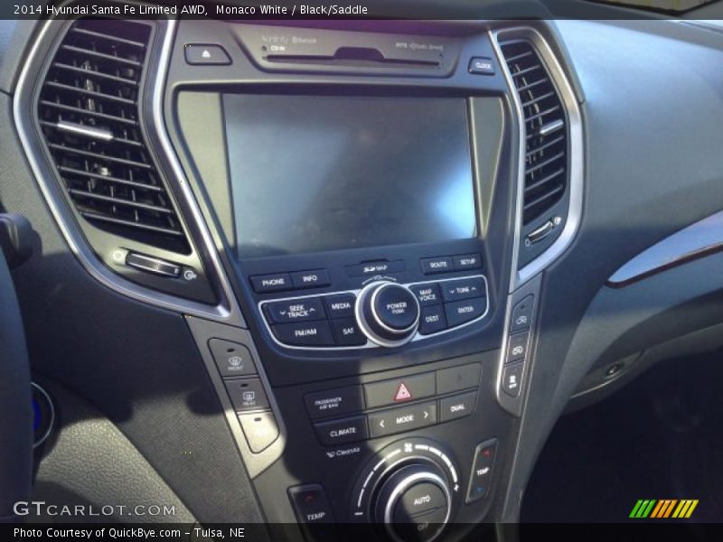 Monaco White / Black/Saddle 2014 Hyundai Santa Fe Limited AWD