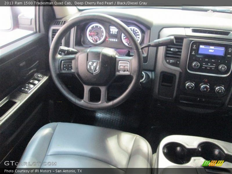 Deep Cherry Red Pearl / Black/Diesel Gray 2013 Ram 1500 Tradesman Quad Cab