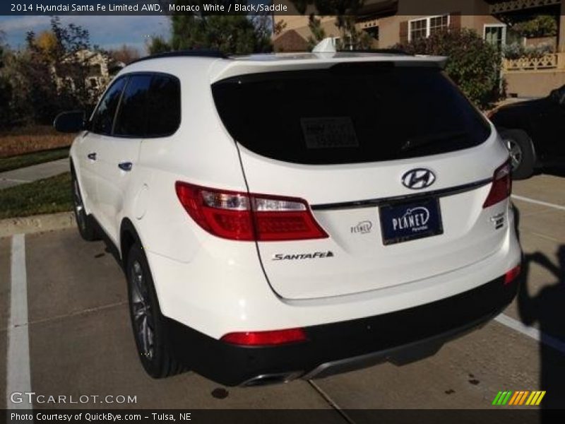 Monaco White / Black/Saddle 2014 Hyundai Santa Fe Limited AWD