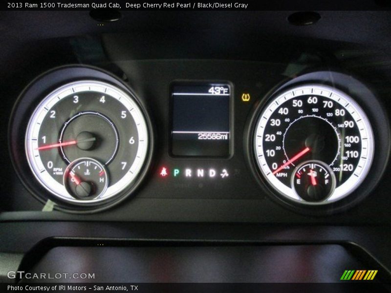Deep Cherry Red Pearl / Black/Diesel Gray 2013 Ram 1500 Tradesman Quad Cab