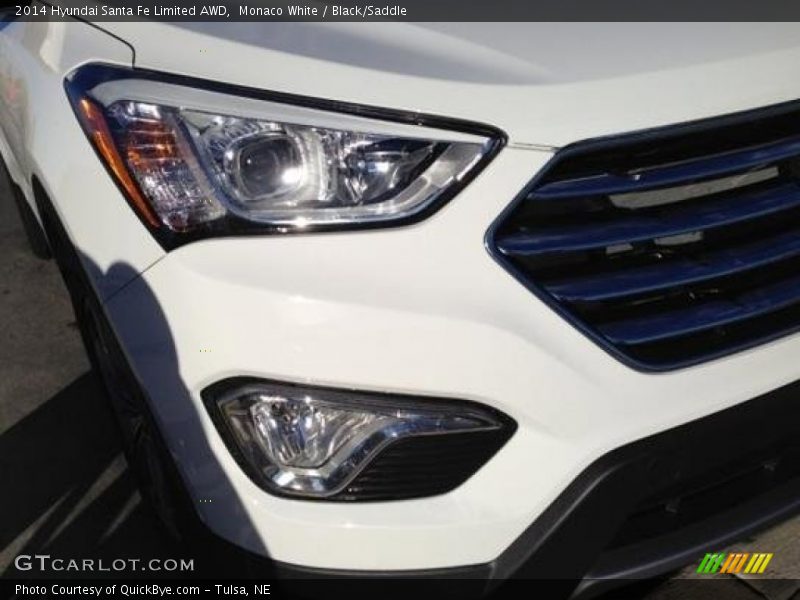 Monaco White / Black/Saddle 2014 Hyundai Santa Fe Limited AWD