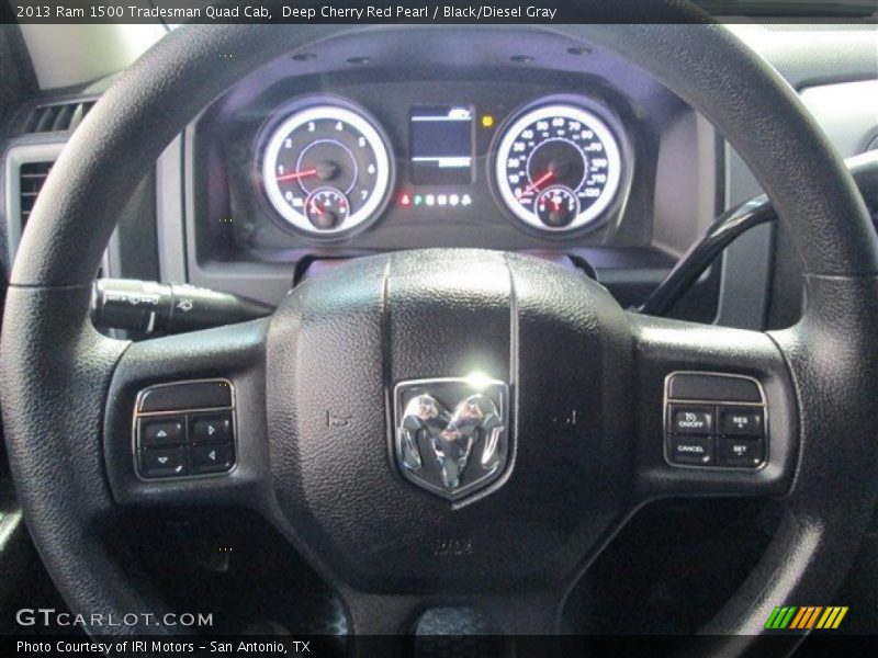 Deep Cherry Red Pearl / Black/Diesel Gray 2013 Ram 1500 Tradesman Quad Cab