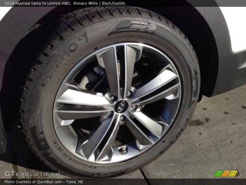 Monaco White / Black/Saddle 2014 Hyundai Santa Fe Limited AWD