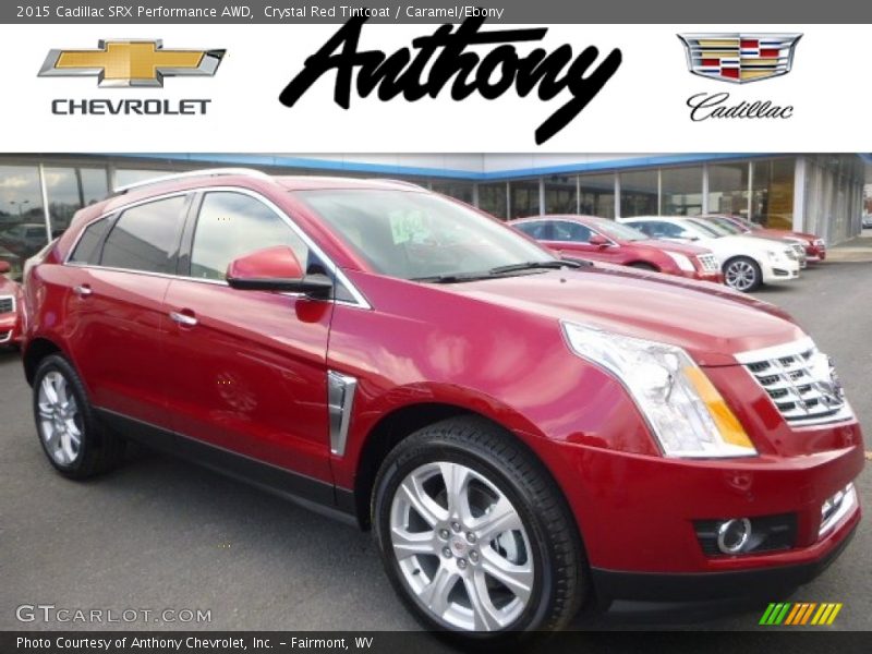 Crystal Red Tintcoat / Caramel/Ebony 2015 Cadillac SRX Performance AWD