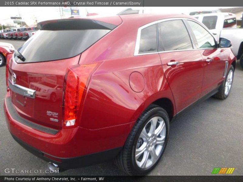 Crystal Red Tintcoat / Caramel/Ebony 2015 Cadillac SRX Performance AWD