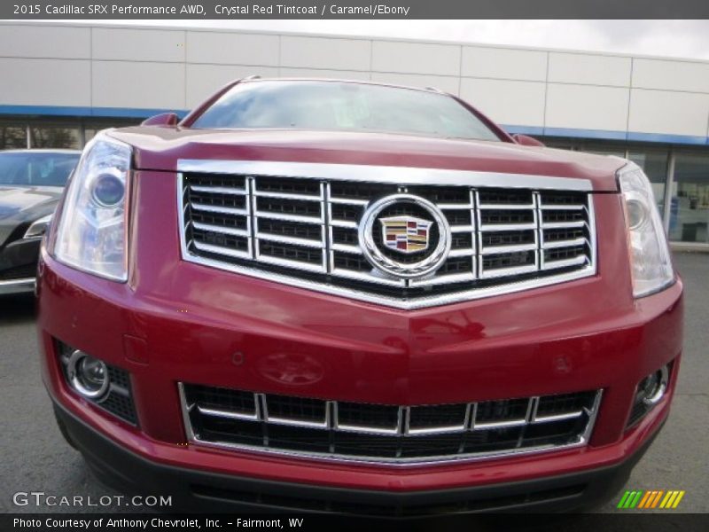 Crystal Red Tintcoat / Caramel/Ebony 2015 Cadillac SRX Performance AWD
