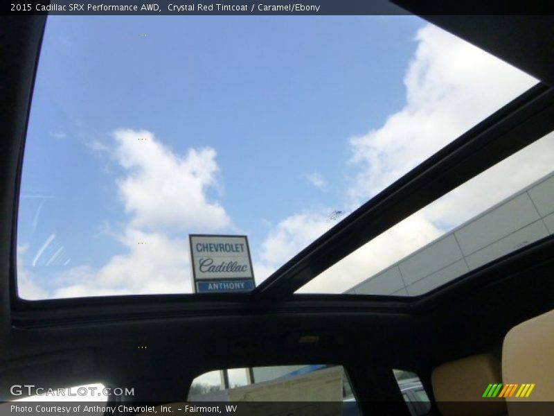Crystal Red Tintcoat / Caramel/Ebony 2015 Cadillac SRX Performance AWD