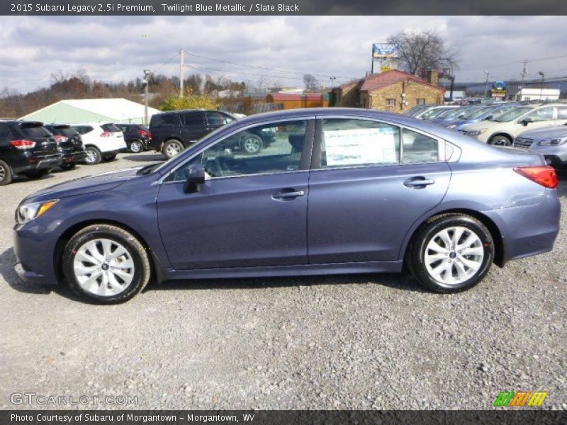 Twilight Blue Metallic / Slate Black 2015 Subaru Legacy 2.5i Premium