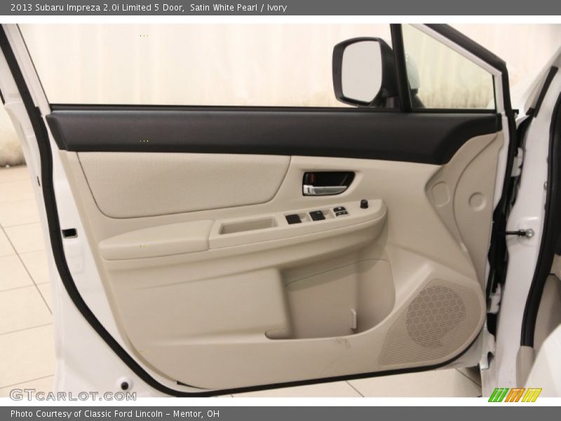 Satin White Pearl / Ivory 2013 Subaru Impreza 2.0i Limited 5 Door