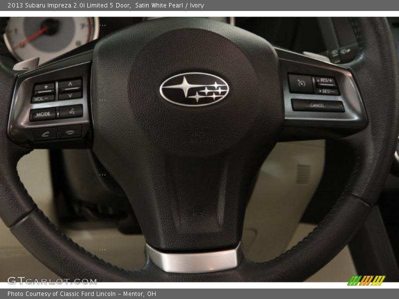 Satin White Pearl / Ivory 2013 Subaru Impreza 2.0i Limited 5 Door