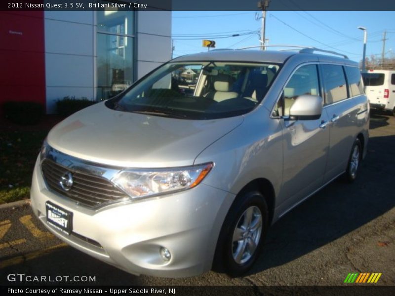 Brilliant Silver / Gray 2012 Nissan Quest 3.5 SV