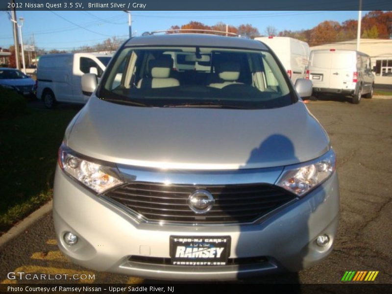 Brilliant Silver / Gray 2012 Nissan Quest 3.5 SV