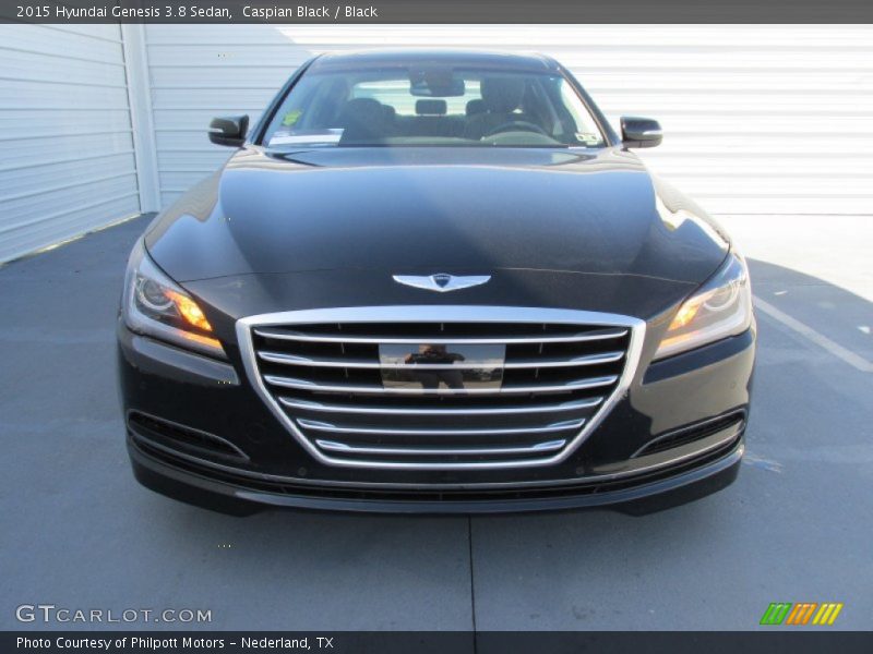 Caspian Black / Black 2015 Hyundai Genesis 3.8 Sedan