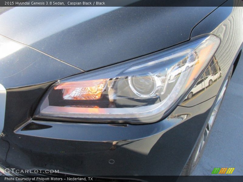 Caspian Black / Black 2015 Hyundai Genesis 3.8 Sedan