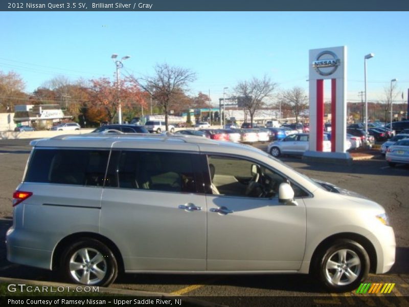 Brilliant Silver / Gray 2012 Nissan Quest 3.5 SV