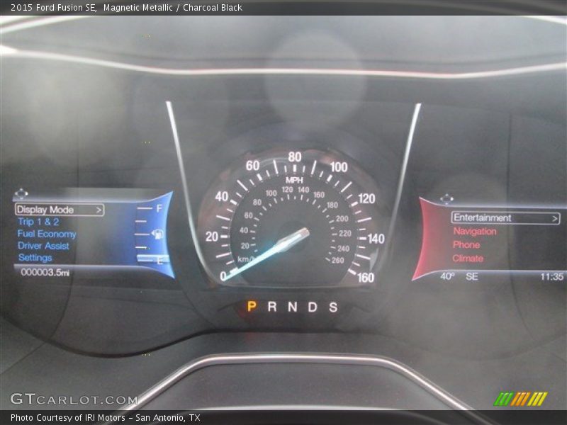Magnetic Metallic / Charcoal Black 2015 Ford Fusion SE