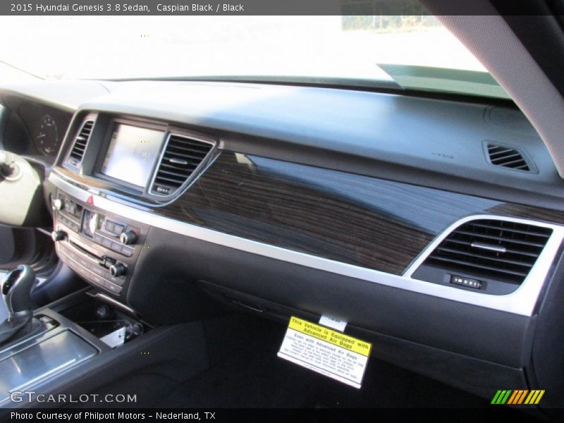 Caspian Black / Black 2015 Hyundai Genesis 3.8 Sedan