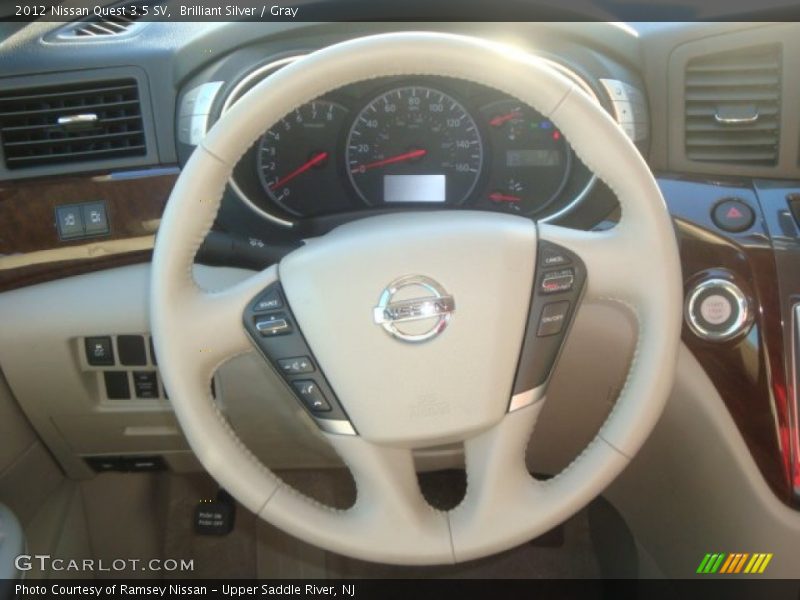 Brilliant Silver / Gray 2012 Nissan Quest 3.5 SV