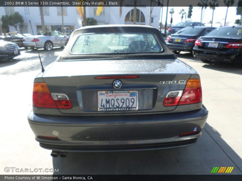Steel Grey Metallic / Black 2001 BMW 3 Series 330i Convertible