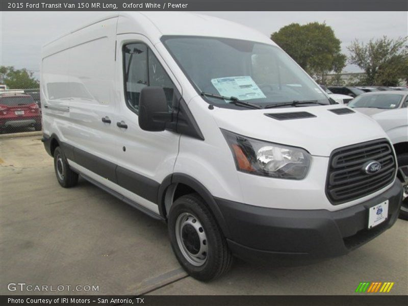 Oxford White / Pewter 2015 Ford Transit Van 150 MR Long
