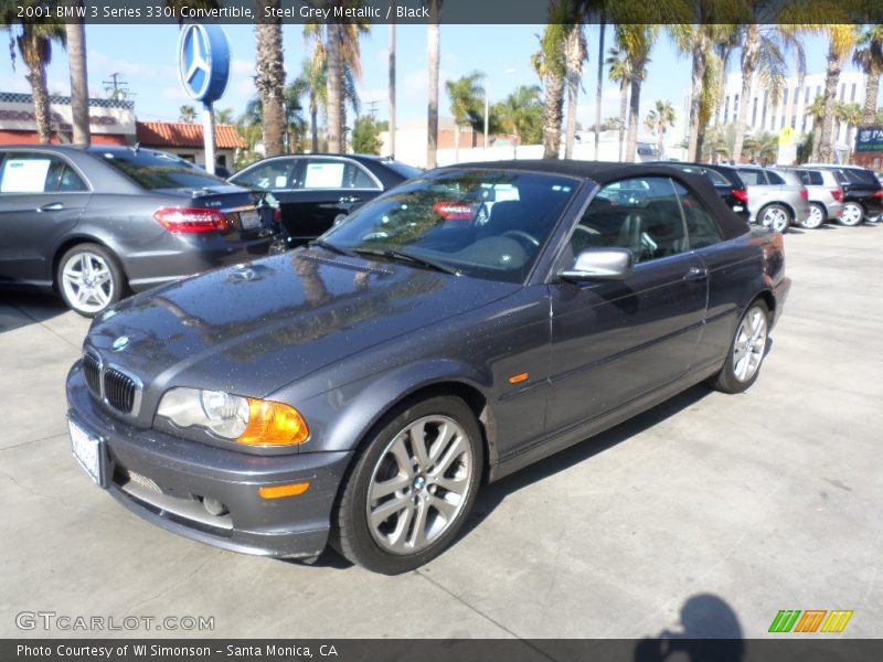 Steel Grey Metallic / Black 2001 BMW 3 Series 330i Convertible
