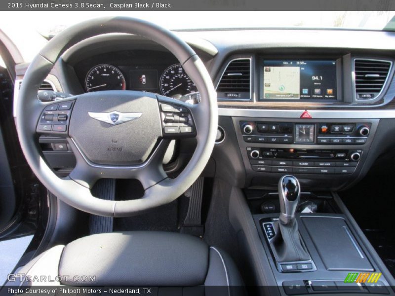 Caspian Black / Black 2015 Hyundai Genesis 3.8 Sedan