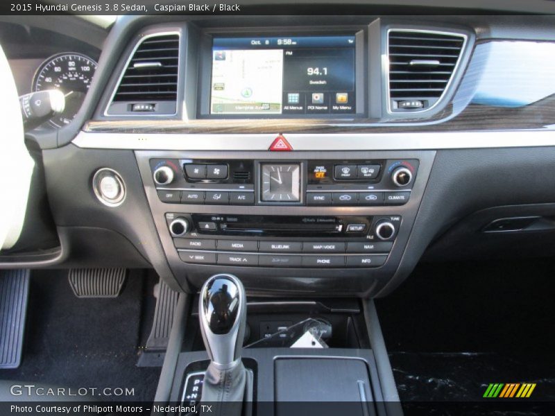 Caspian Black / Black 2015 Hyundai Genesis 3.8 Sedan