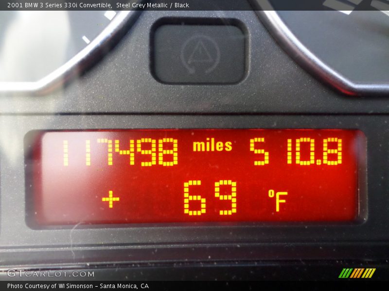 Steel Grey Metallic / Black 2001 BMW 3 Series 330i Convertible