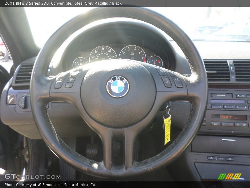 Steel Grey Metallic / Black 2001 BMW 3 Series 330i Convertible