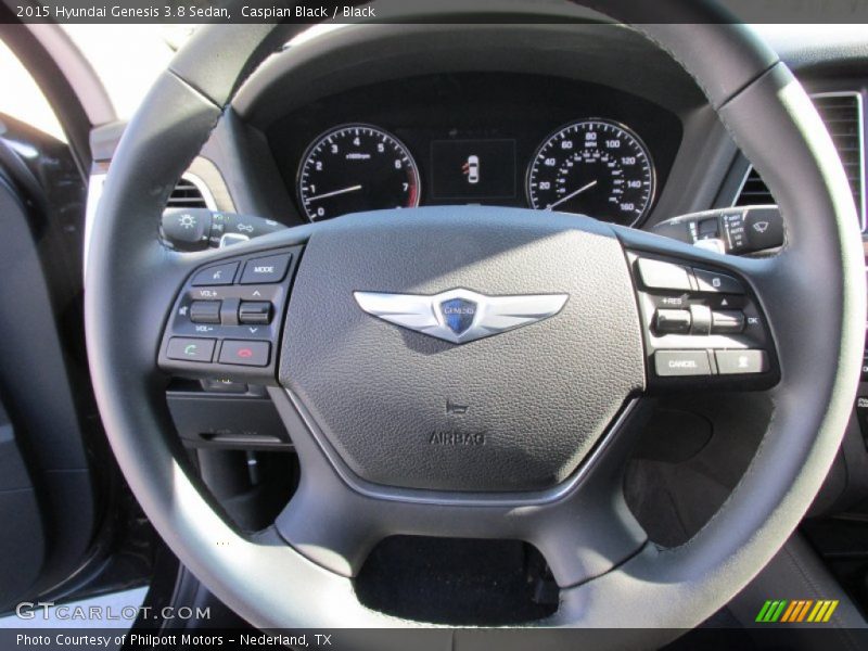 Caspian Black / Black 2015 Hyundai Genesis 3.8 Sedan