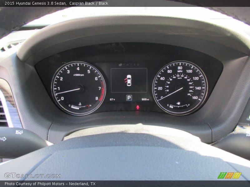 Caspian Black / Black 2015 Hyundai Genesis 3.8 Sedan