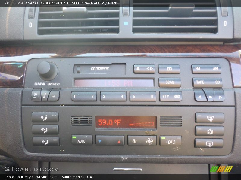 Steel Grey Metallic / Black 2001 BMW 3 Series 330i Convertible