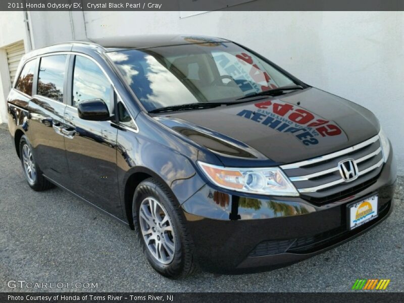 Crystal Black Pearl / Gray 2011 Honda Odyssey EX