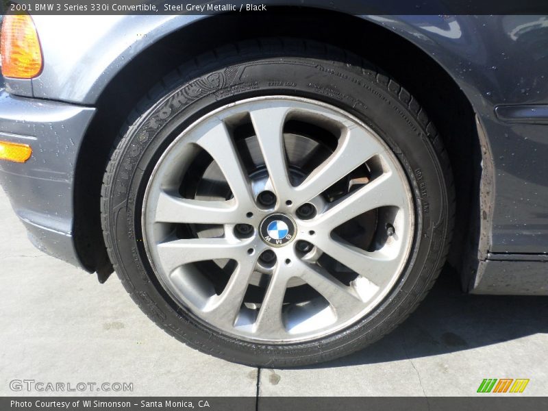 Steel Grey Metallic / Black 2001 BMW 3 Series 330i Convertible