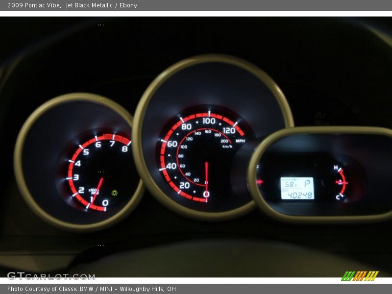 Jet Black Metallic / Ebony 2009 Pontiac Vibe
