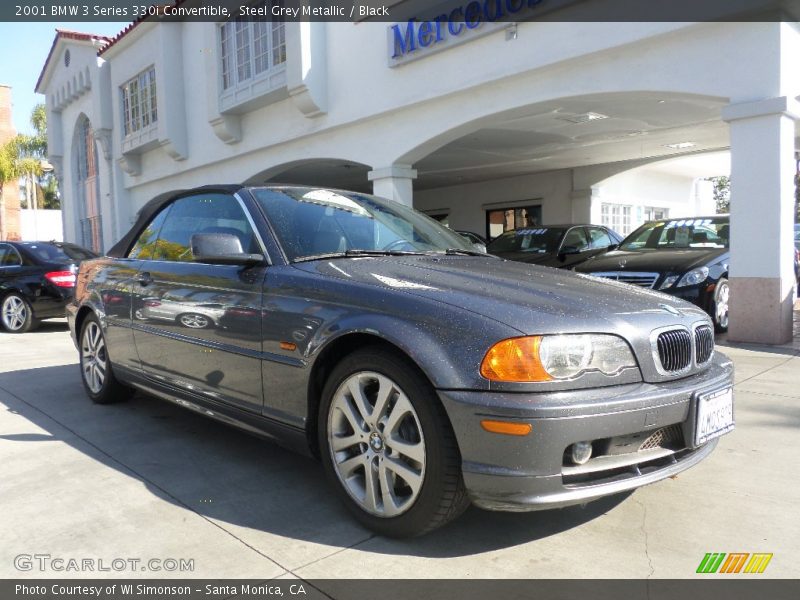 Steel Grey Metallic / Black 2001 BMW 3 Series 330i Convertible
