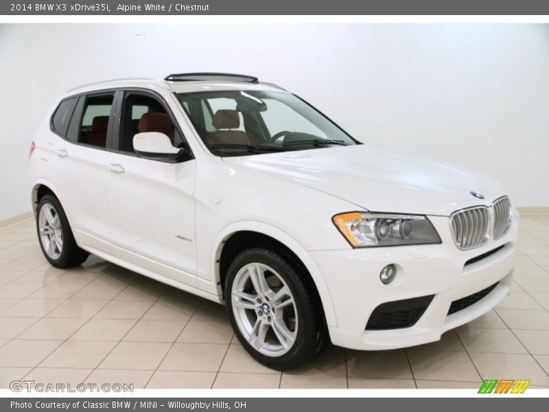 Alpine White / Chestnut 2014 BMW X3 xDrive35i