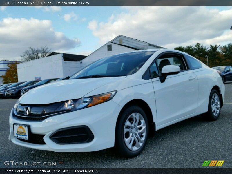 Taffeta White / Gray 2015 Honda Civic LX Coupe