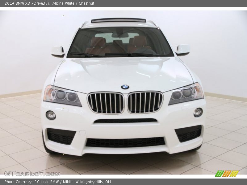 Alpine White / Chestnut 2014 BMW X3 xDrive35i