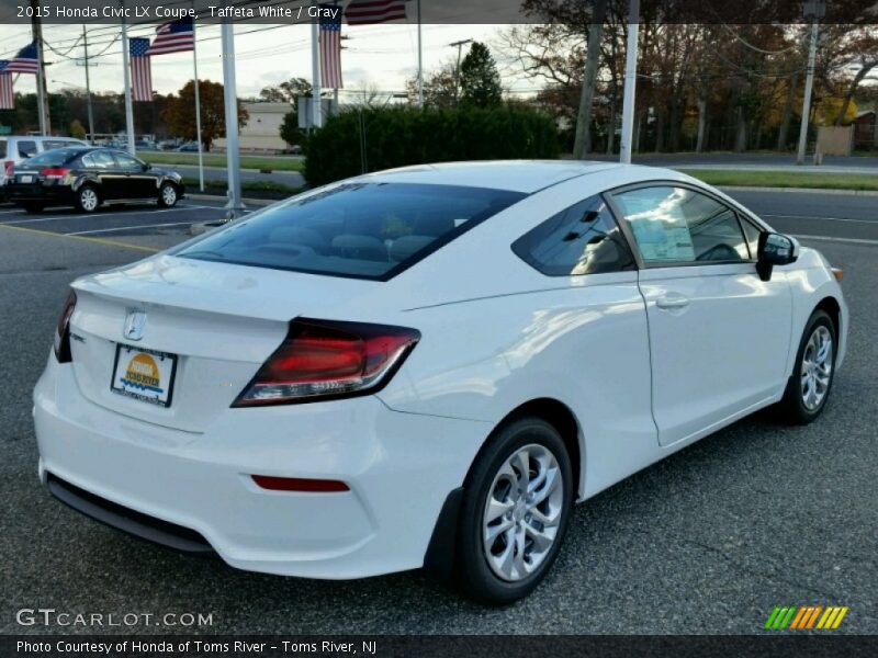 Taffeta White / Gray 2015 Honda Civic LX Coupe