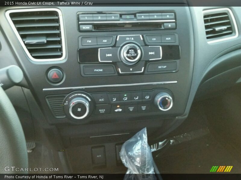 Taffeta White / Gray 2015 Honda Civic LX Coupe