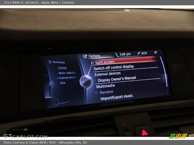 Alpine White / Chestnut 2014 BMW X3 xDrive35i